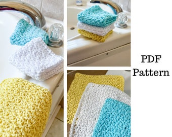 Easy Washcloth Crochet Pattern, Washcloth Pattern, Crochet PDF Pattern, Dishcloth Crochet Pattern, Downloadable PDF Pattern, Free Pattern