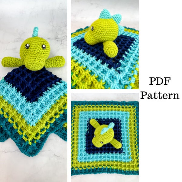 Dino Baby Lovey Crochet Pattern, Baby Crochet Pattern, Crochet PDF Pattern, Downloadable PDF Pattern, Crochet Pattern, Free Crochet Pattern