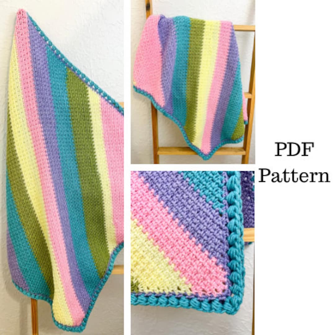 C2C Moss Stitch Blanket Crochet Pattern, Baby Blanket, Crochet PDF ...