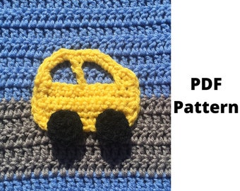 Car Applique Crochet Pattern, Applique Crochet PDF Pattern, Car Pattern, Crochet PDF Pattern, Downloadable PDF Pattern, Free Crochet Pattern