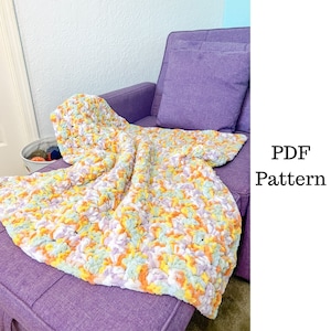 Chunky Baby Blanket Crochet Pattern, Easy Baby Blanket, Crochet PDF Pattern, Blanket Crochet Pattern, Downloadable PDF Pattern, Free Pattern