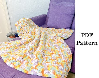 Chunky Baby Blanket Crochet Pattern, Easy Baby Blanket, Crochet PDF Pattern, Blanket Crochet Pattern, Downloadable PDF Pattern, Free Pattern