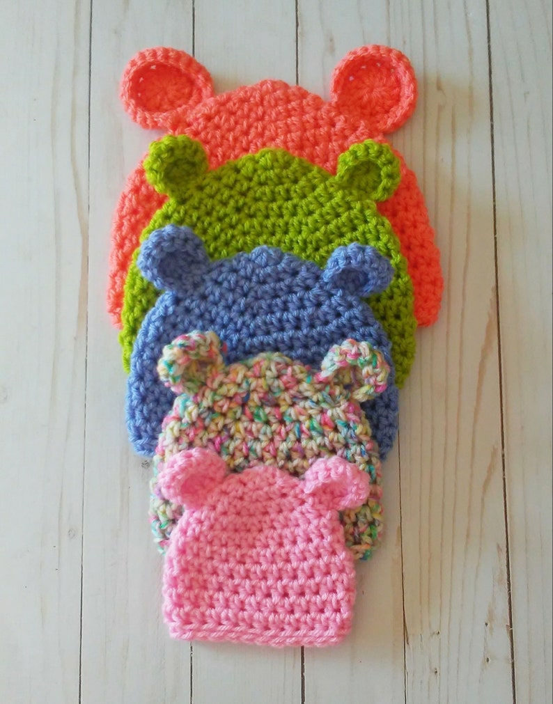 Baby Bear Hat Crochet Pattern, Baby Crochet Pattern, Crochet PDF Pattern, Downloadable PDF Pattern, Crochet Pattern, Free Crochet Pattern image 3