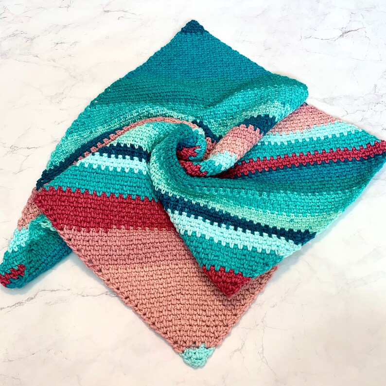 C2C Moss Stitch Blanket Crochet Pattern, Just My Stripe, Crochet PDF Pattern, Blanket Crochet Pattern, Downloadable PDF Pattern,Free Pattern image 2