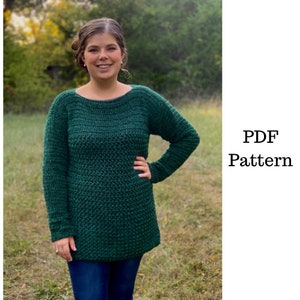 The Okie Girl Sweater Crochet Pattern, Sweater Crochet Pattern, Crochet PDF Pattern, Downloadable PDF Pattern, Free Crochet Pattern, Garment