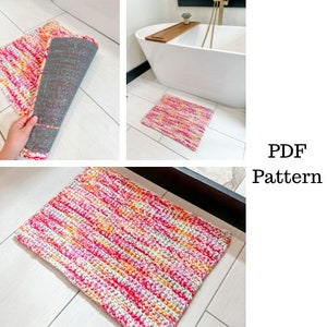 Bath Mat Crochet Pattern, Crochet Bath Rug Pattern, Crochet PDF Pattern, Rug Crochet Pattern, Downloadable PDF Pattern, Free Pattern