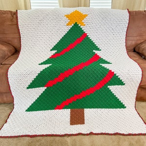 Christmas Tree Blanket Crochet Pattern, Crochet PDF Pattern, Christmas Blanket Crochet Pattern, Downloadable PDF Pattern, Free Pattern image 2