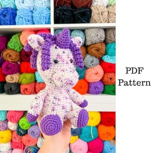 Easy Unicorn Crochet Pattern, Amigurumi Unicorn Crochet Pattern, Crochet Amigurumi Pattern, Downloadable PDF Pattern, Free Crochet Pattern