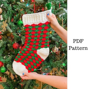 Christmas Stocking Crochet Pattern, Stocking Pattern, Christmas Crochet Pattern, Crochet PDF Pattern, Downloadable PDF Pattern