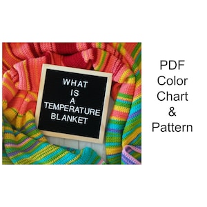 Temperature Blanket Crochet Pattern & Color Chart, PDF Color Chart, Downloadable PDF Pattern, Crochet Pattern, Free Crochet Pattern