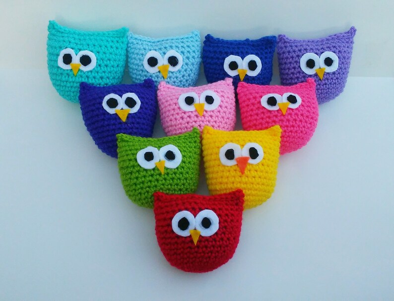 Owl Plushie Small Owl Plush Crochet Owl Nursery Decor Stuffed Animals Crochet Amigurumi Stuffed Owl Crochet Toys Plush Toy Kids Toy