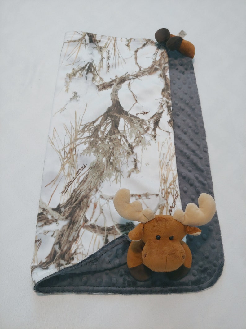 Moose minky blanket baby animal blanket cuddle blanket lovey Etsy