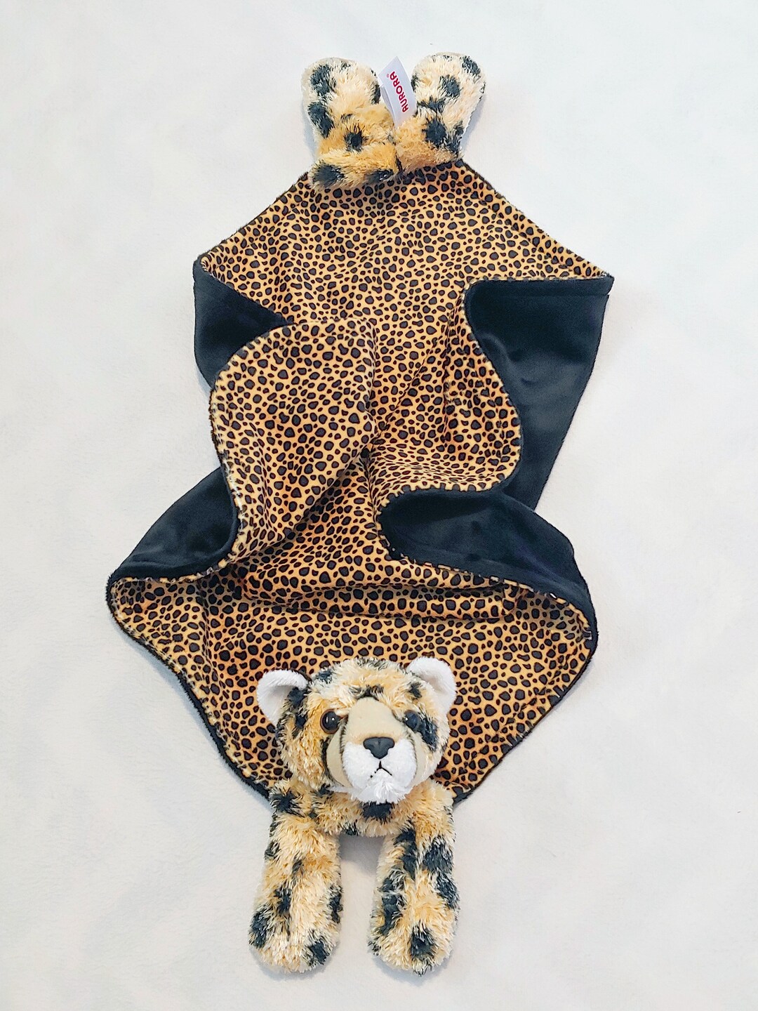 Cheetah Minky Baby Animal Blanket Snuggle Blanket Lovey 18x18 Etsy
