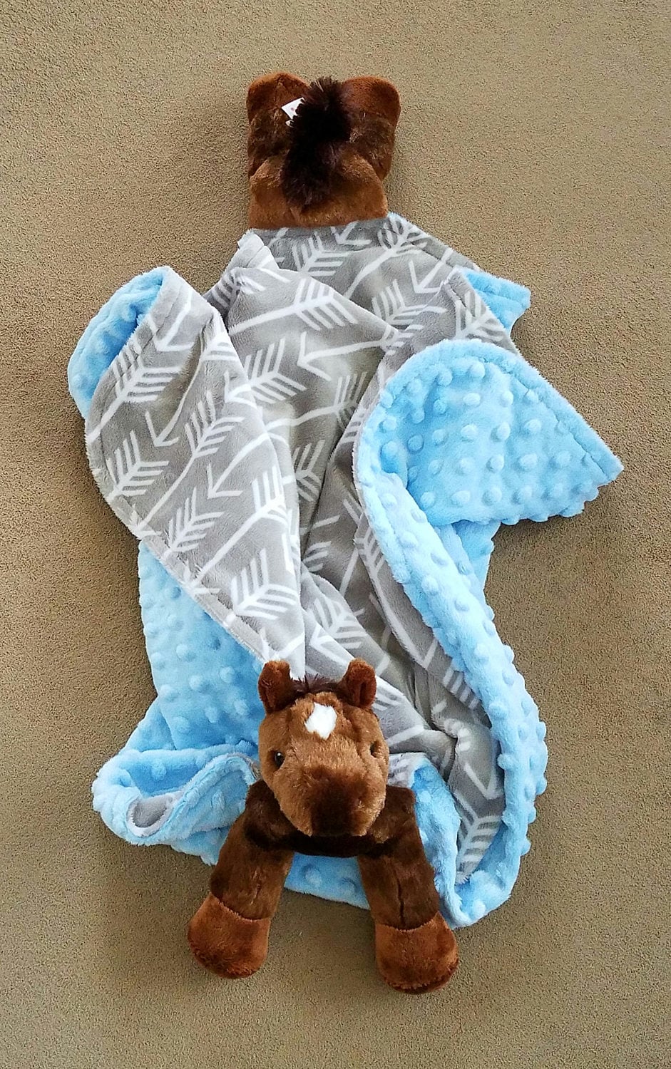 Horse minky blanket baby animal blanket snuggle blanket lovey Etsy