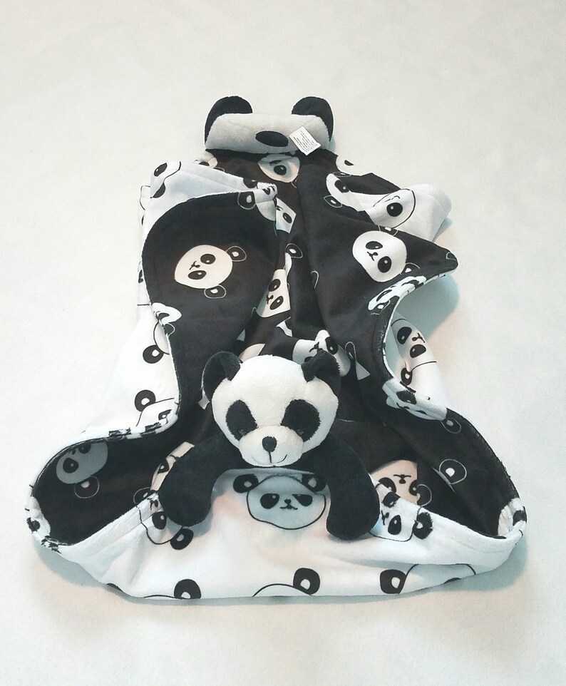 Panda minky blanket baby animal blanket snuggle blanket lovey Etsy