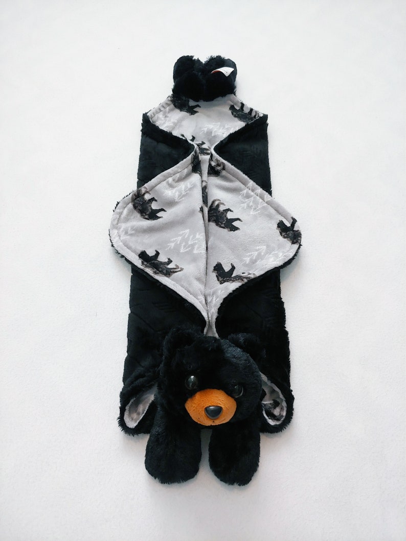 Bear minky blanket animal blanket snuggle blanket lovey 18x18 Etsy Italia