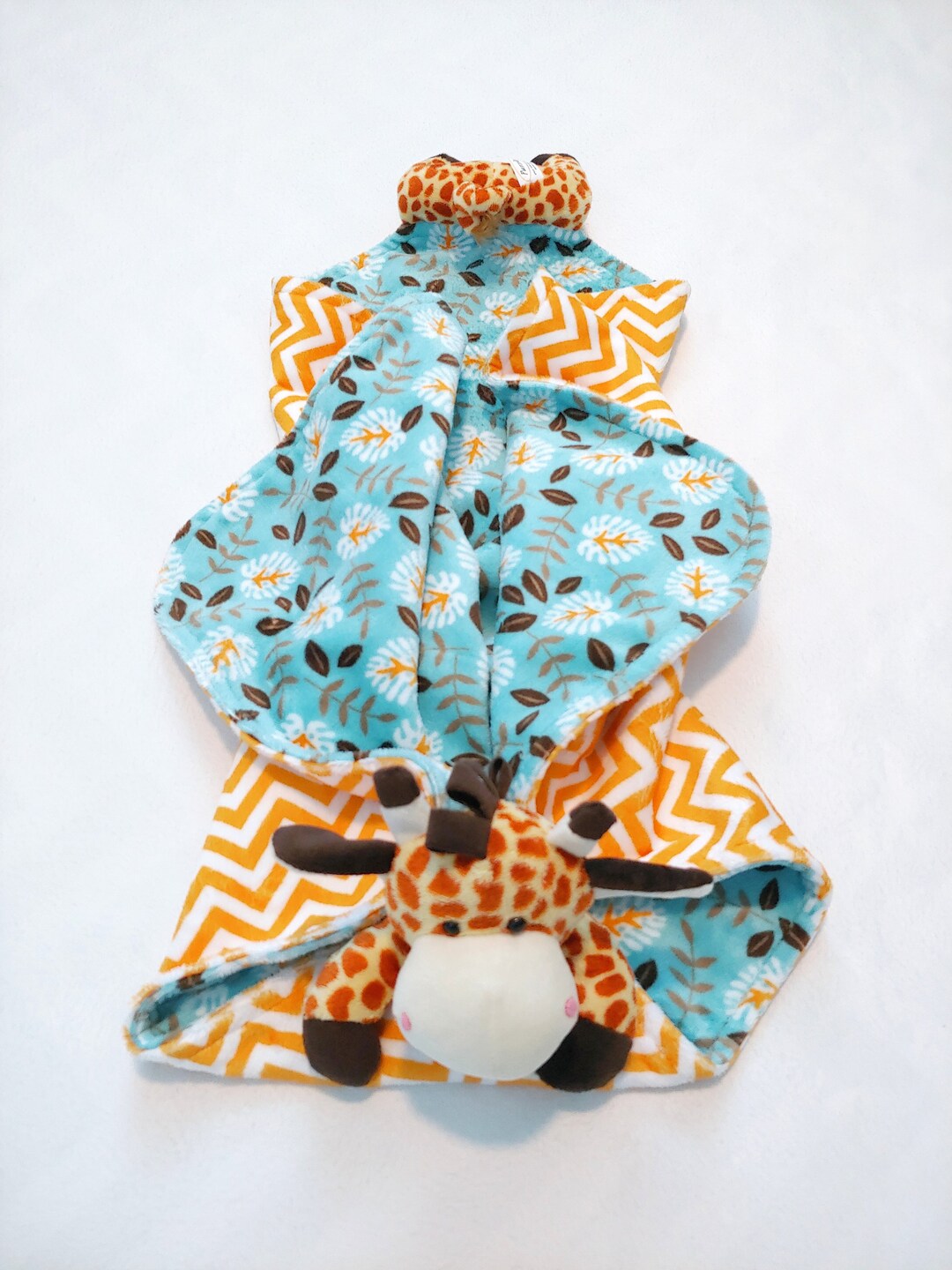 Giraffe Minky Baby Blanket Snuggle Blanket Lovey Blanket 24x24 Etsy