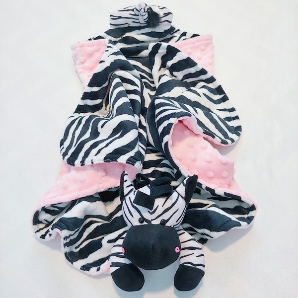 Zebra Minky Blanket Etsy