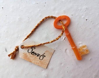 Fairy tale key. Glass skeleton key ornament perfect for 21st Birthday gift