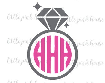 Wedding Monogram, Ring Monogram, Wedding Ring SVG, Bride Monogram, bride monogram svg, Diamong Ring SVG, Ring SVG, Bride svg, Bride Monogram