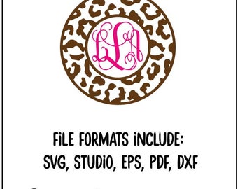 Leopard monogram  etsy