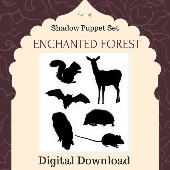 Instant Download Shadow Puppet Set Enchanted Forest Vol 1 Etsy