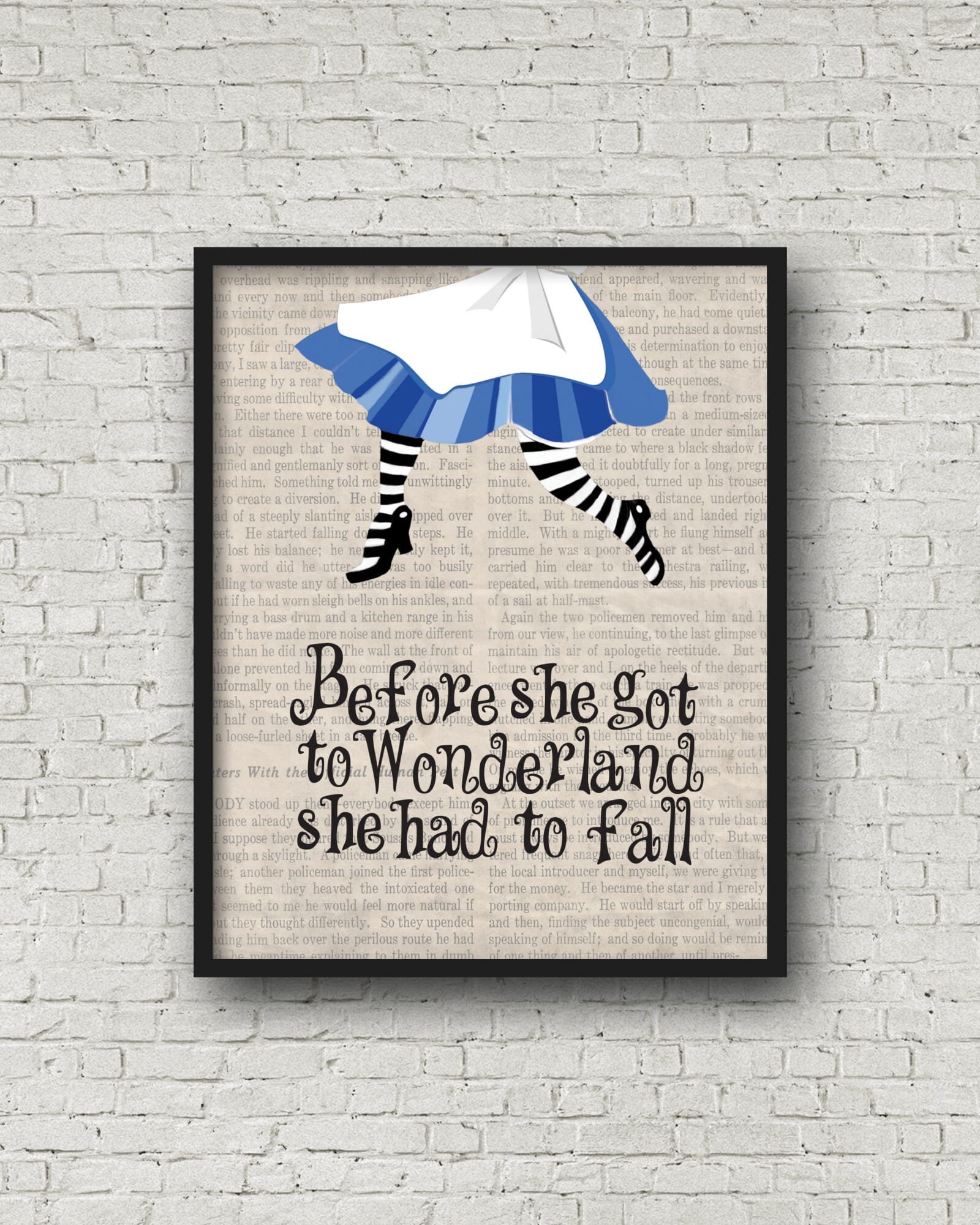 Buy Alice in Wonderland Quote Before She Got to Wonderland She Online in  India - Etsy