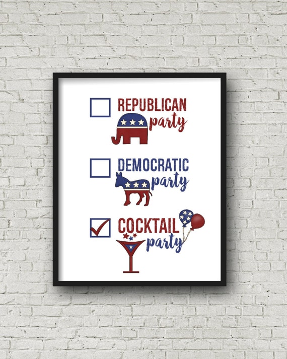 Presidential Election Humor Printable Wall Art Political Etsy