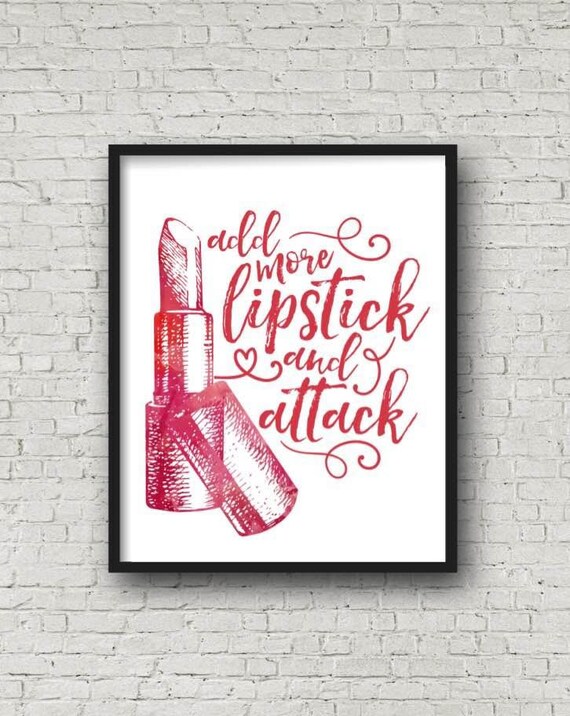 Buy Add More Lipstick and Attack Printable Wall Art Coco Chanel Online in  India 