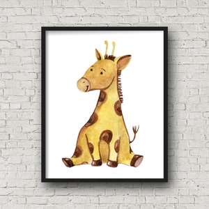 Giraffe Nursery Printable Wall Art, Nursery Decor, Nursery Art, Nursery Prints, Gender Neutral, Baby Shower Gift, Baby Room, Animal Print