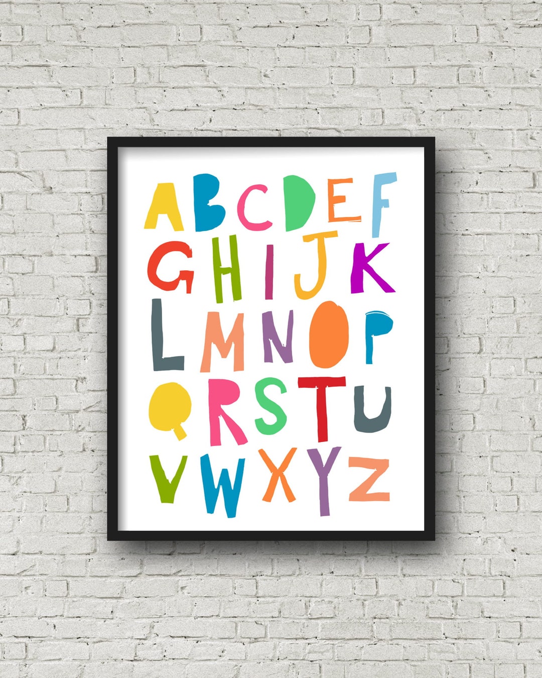 Alphabet Print, Printable Wall Art, Kids Room Print, Nursery Print ...