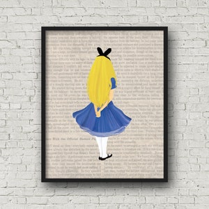 Alice in Wonderland Printable Wall Art, We’re All Mad Here, Cheshire Cat, Mad Hatter, White Rabbit, Tim Burton, Bedroom Decor, Digital File