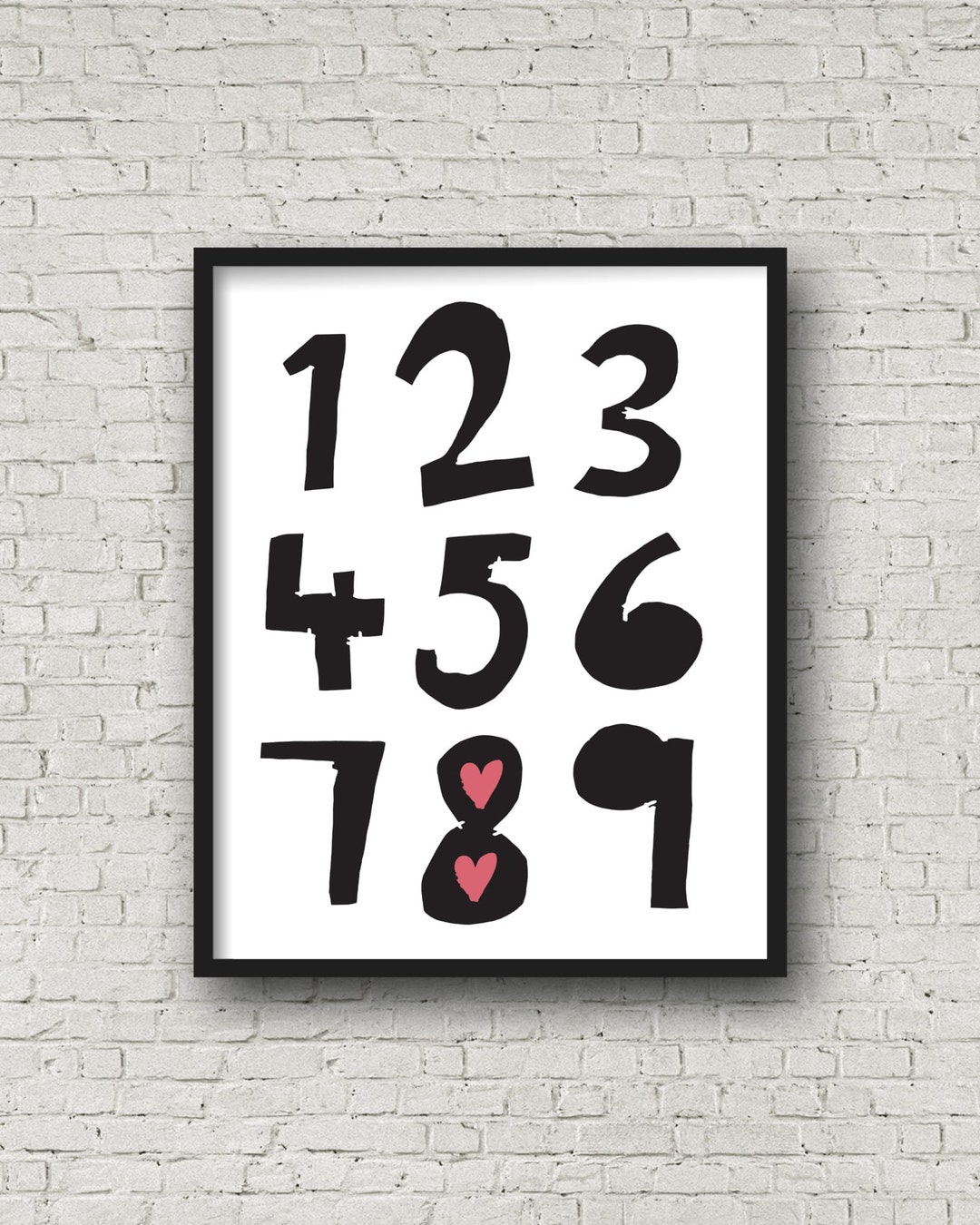 Numbers Print, Printable Wall Art, Kids Room Print, Nursery Wall Art ...
