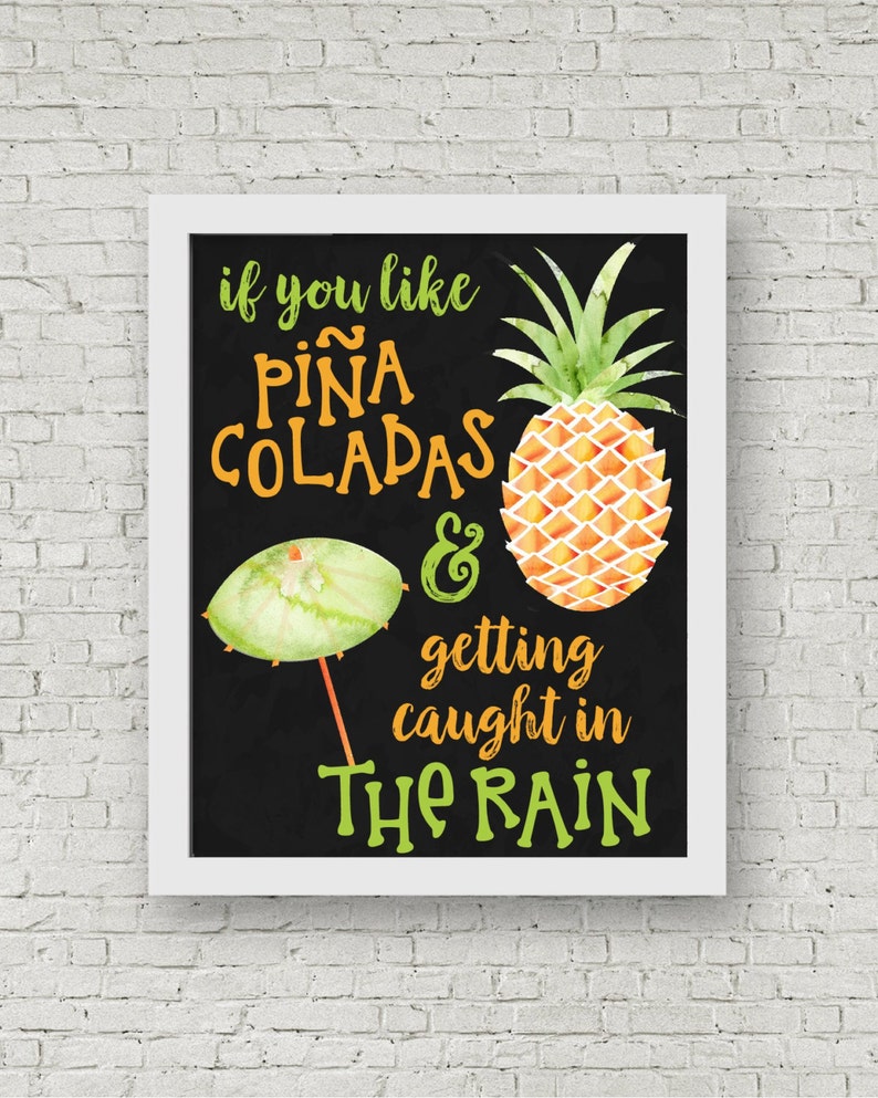 Pina Coladas Song Lyrics Printable Wall Art If You (Instant Download