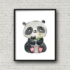 Panda Nursery Printable Wall Art, Nursery Decor, Nursery Art, Nursery Prints, Gender Neutral, Baby Shower Gift, Baby Room, Animal Print