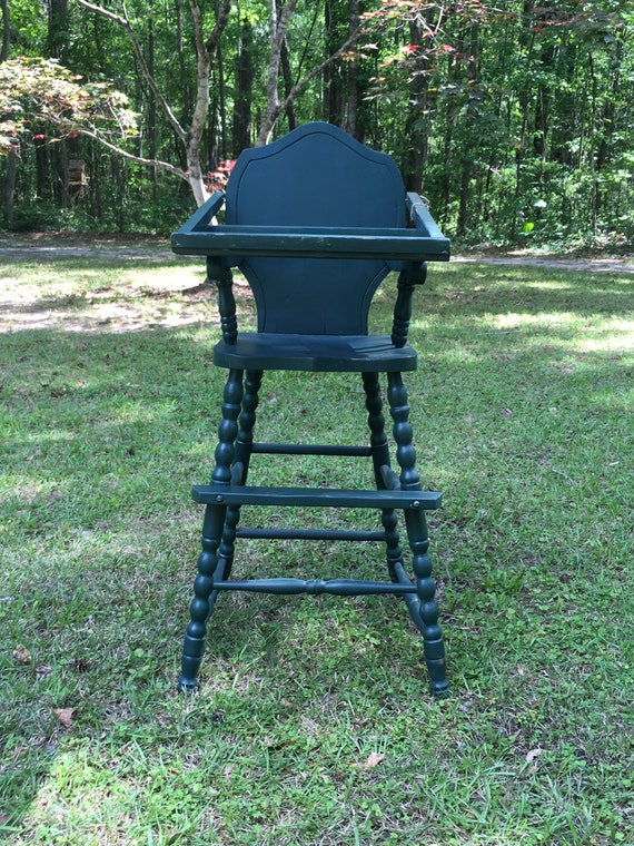 Midcentury High Chair Shabby Chic Baby First Image 0