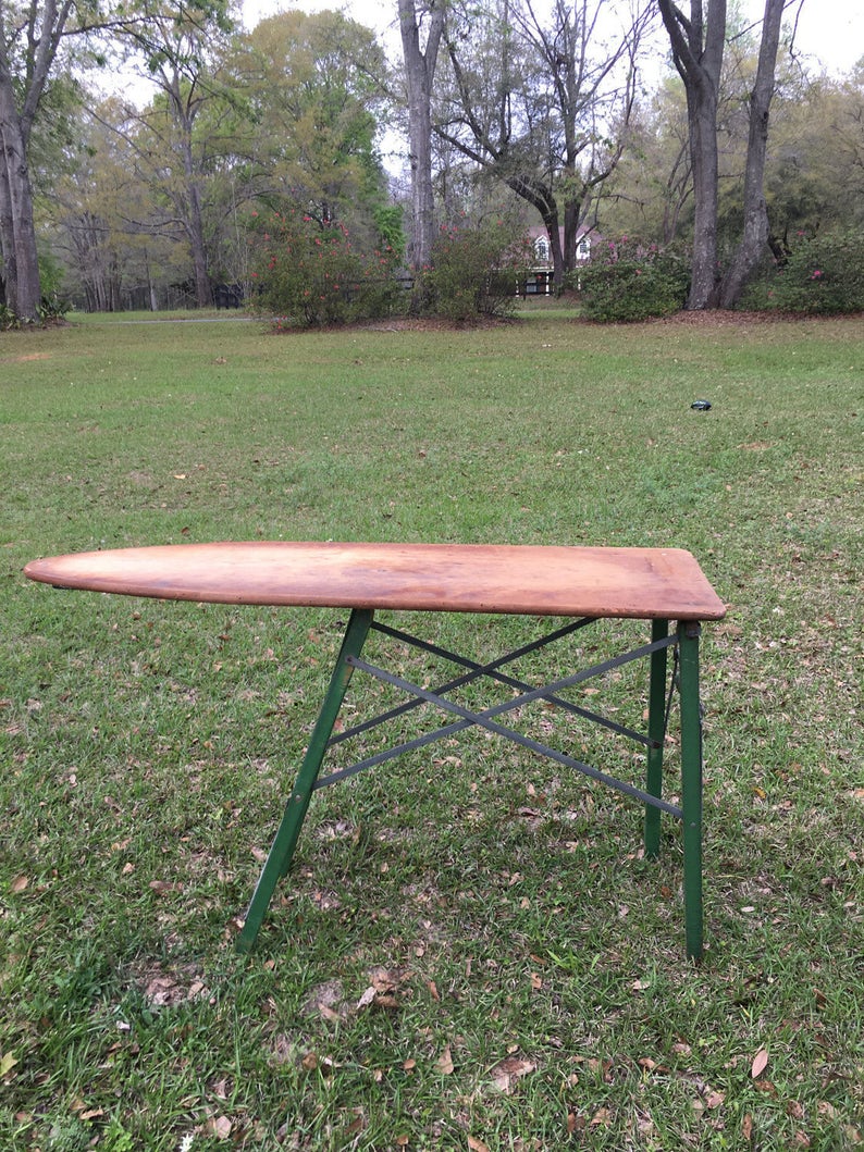Vintage Ironing Board Wood Ironing Board Farmhouse Decor Etsy
