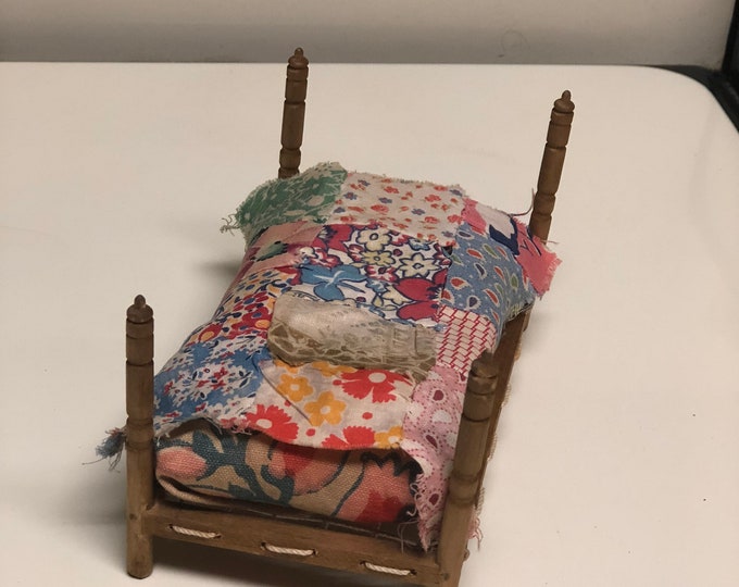 Antique Doll Bed Wood Bed Etsy