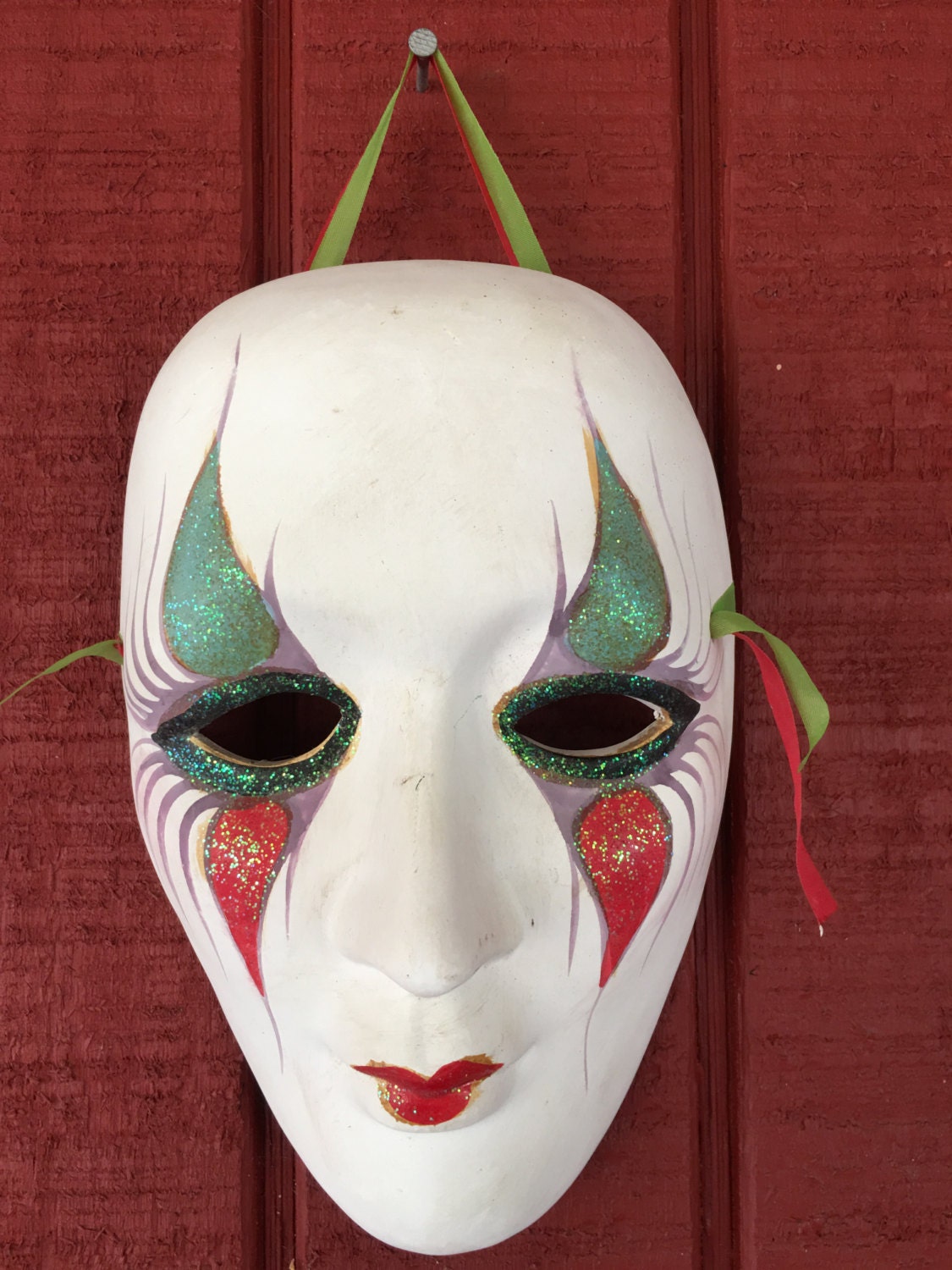 Clown Face Wall Decor Knicknack Mask Halloween Mask - Etsy