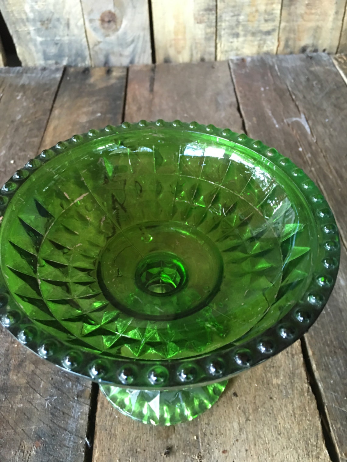 Vintage Depression Glass Bowl Candy Dish Trinket Dish Etsy
