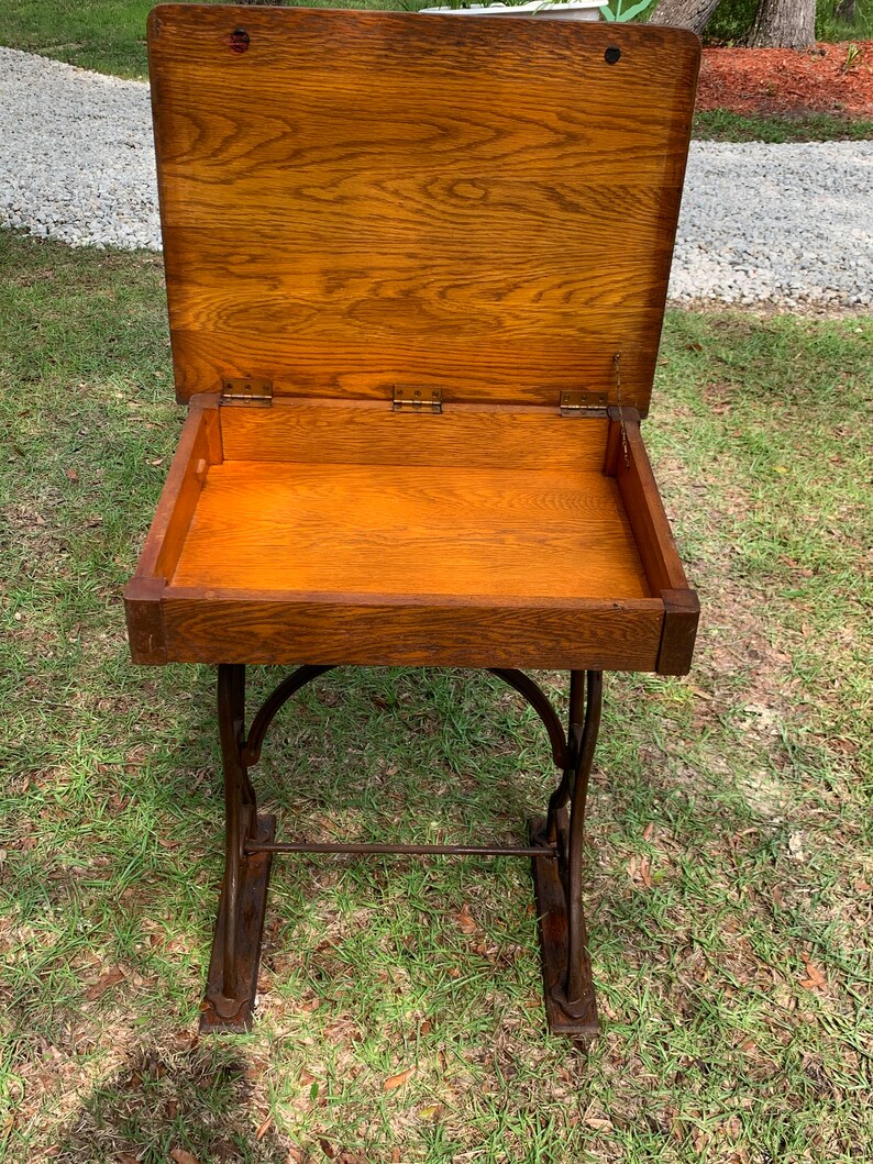 Antique School Desk Etsy