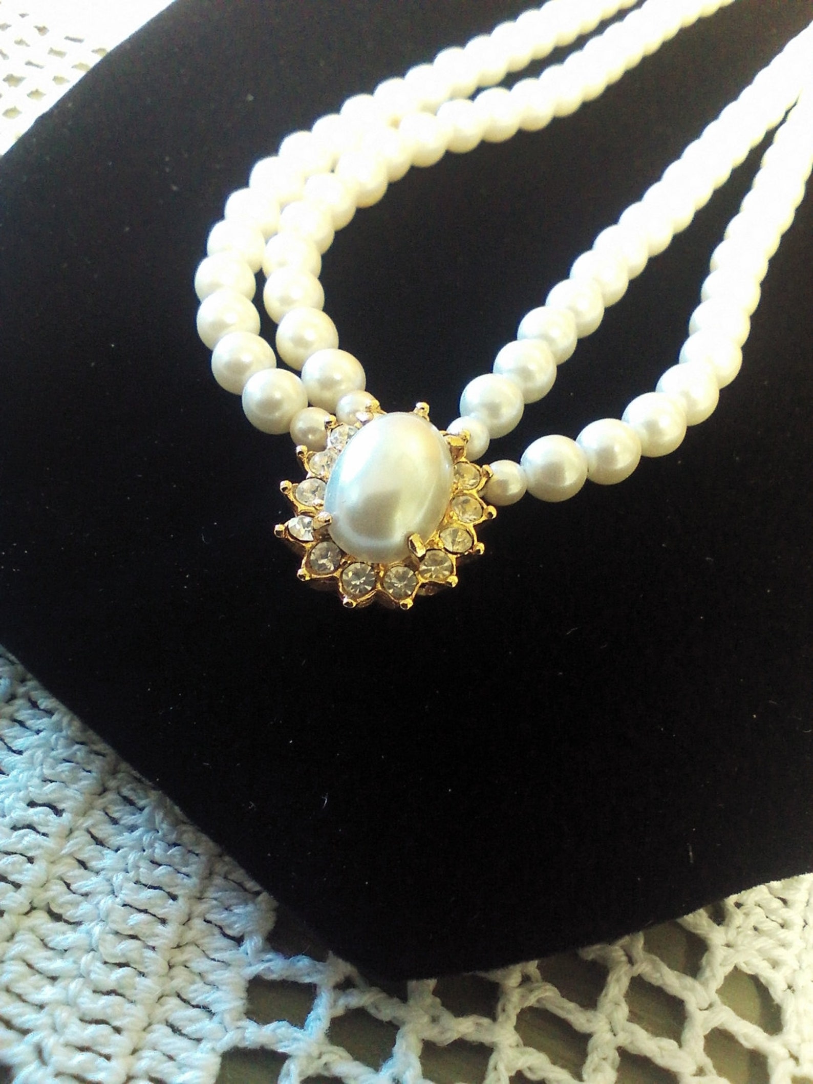 Vintage Costume Pearl Necklace Bridesmaid Jewelry Retro Etsy