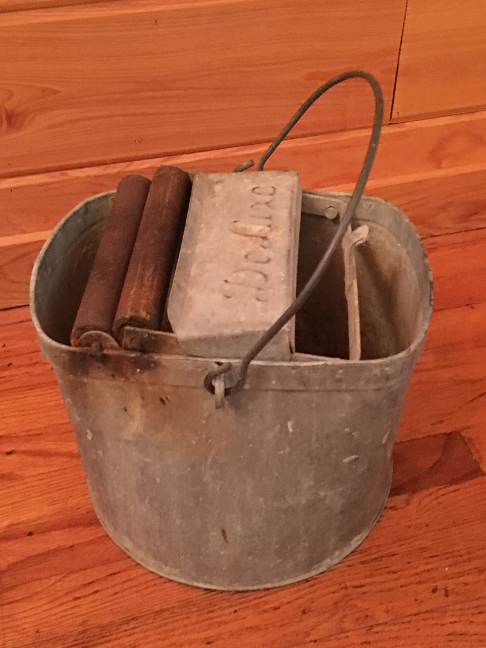Vintage Mop Bucket Industrial Cleaning Equipment Farmhouse Etsy