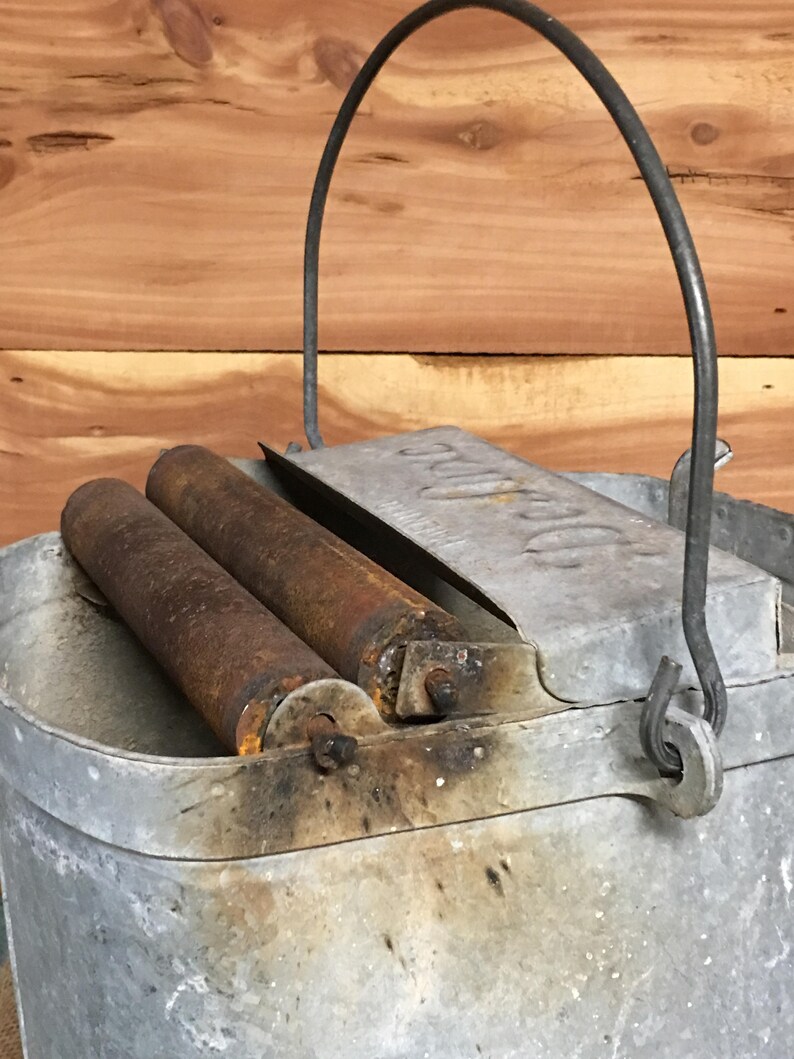 Vintage Mop Bucket Industrial Cleaning Equipment Farmhouse - Etsy
