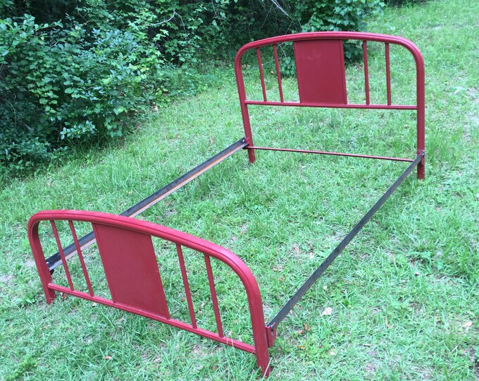 Midcentury Cast Iron Bed Frame Headboard and Footboard Cast Etsy