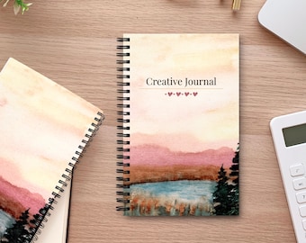 Dot Grid Notebook, Dotted Spiral Journal 5.5x8.5 | Creative Bullet Journal for Ideas, Sketches, Scrapbooking | Crafting Gift for Crafter