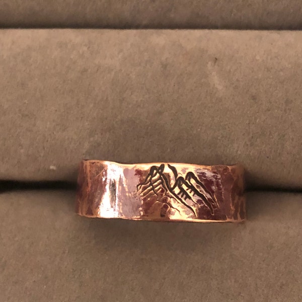 Copper Wedding Ring Etsy