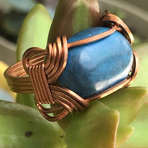 Anello turchese e rame misura 11
