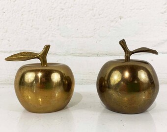 Atomchicago Chinese New Year Gift Fortune Gift Gold Apple Apples Statues Home Decor Brass Apple Figurines