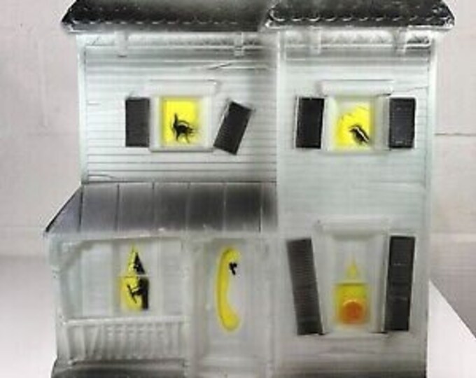 Vintage Lighted Haunted House Don Featherstone Union Halloween Blow